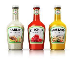 Condiments-300x240 The Fundamentals of Pressure Sensitive Labels