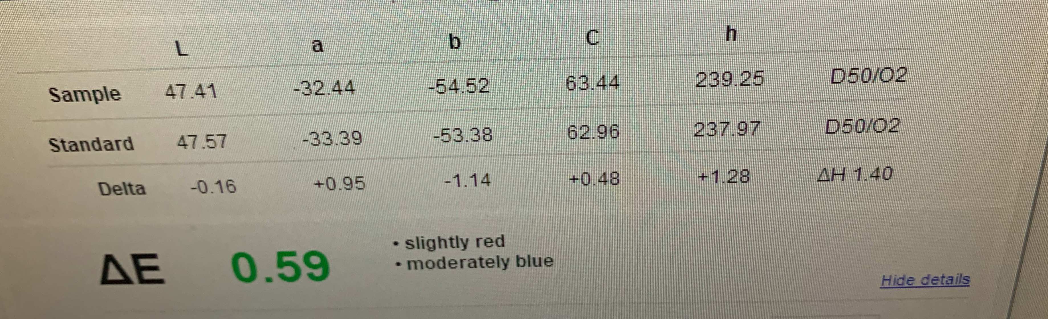 Snapshot-of-Kwality-Labels-Ink-Formulation-Result Color Science Explained: Lab and LCH Color